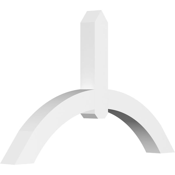 Ekena Millwork Archdale Architectural Grade PVC Gable Bracket, 48"W x 30"H x 4"D x 4"F, 15/12 Pitch GBP048X30X0404ARC00 - main